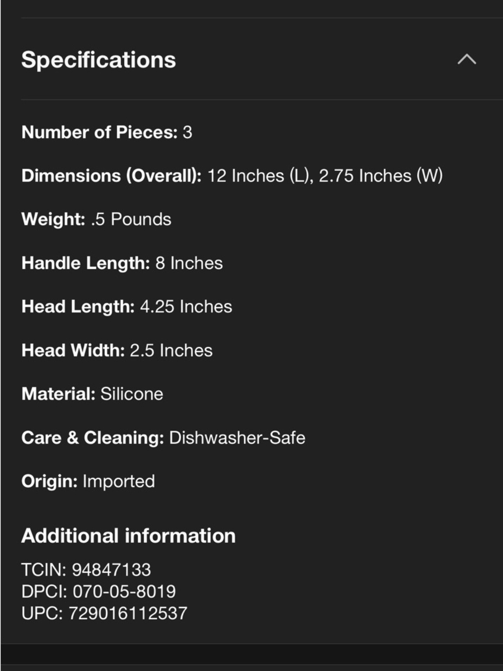 CWC 3 piece spatula set - Picture 6 of 6